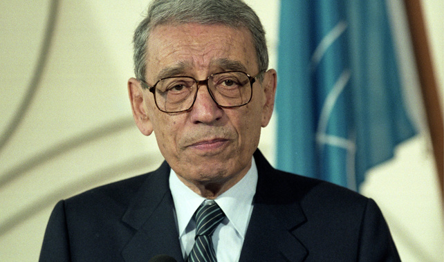 Boutros-Ghali served one five-year term as UN chief from 1992 to 1996 (Getty Images) 