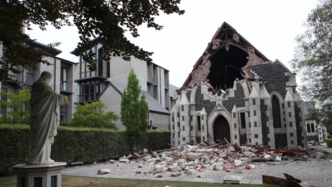 Christchurch's Rose Historic chapel damaged by the earthquake in 2011 (Getty Images).