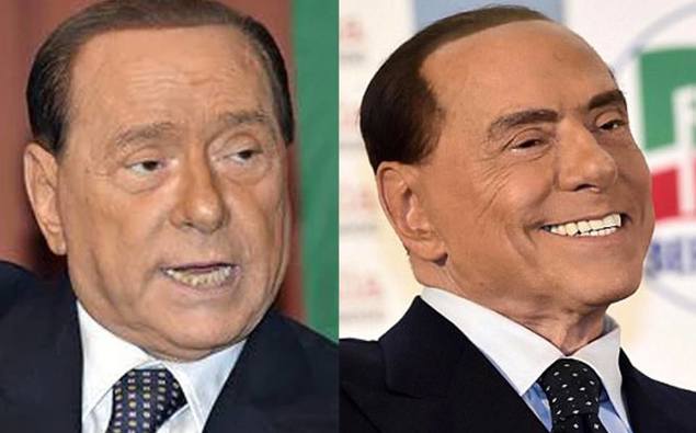 Silvio Berlusconi unveils bizarre facelift