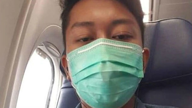 Deryl Fida Febrianto sent the picture at 6.01am shortly before flight JT-610, carrying 189 people, set off from Jakarta and plunged 5000ft into the Java Sea off Indonesia.
