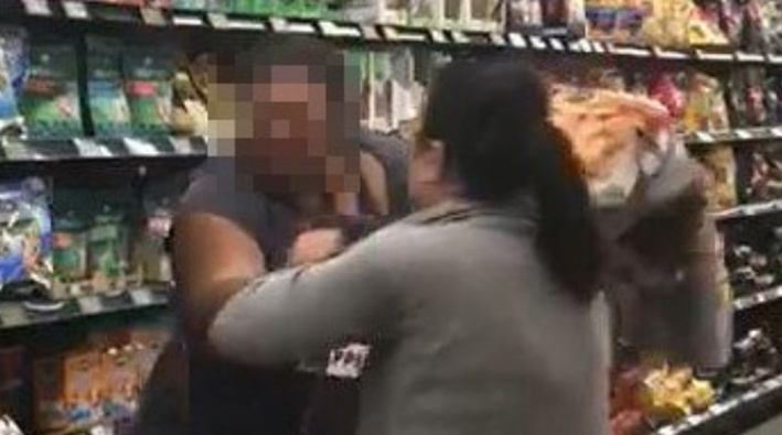 A fight broke out over toilet paper at Woolworths Chullora in Sydney's west.  Image / Twitter