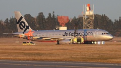A Jetstar A320 has made an emergency landing on the runway at Christchurch Airport. Photo/ George Heard