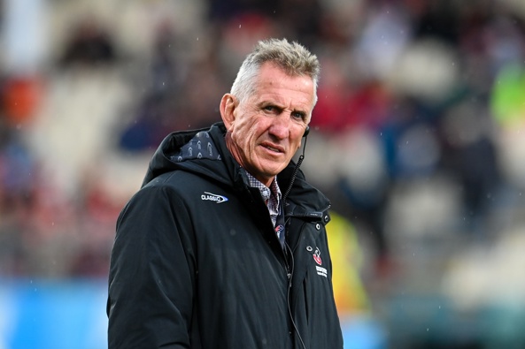 Rob Penney Coach of the Crusaders during the Super Rugby Pacific match, Crusaders Vs Hurricanes, at the Apollo Projects Stadium, Christchurch, New Zealand, 15th March 2024. Copyright photo: John Davidson /