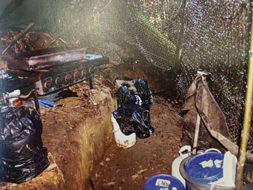 Police found a suspected clandestine lab, which included reaction devices and a six-burner barbecue, camouflaged in dense bush outside Tauranga.