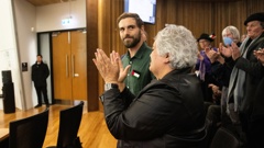 Former Shortland Street actor Will Alexander presenting his requests to Christchurch City Council on Wednesday. Photo / George Heard
