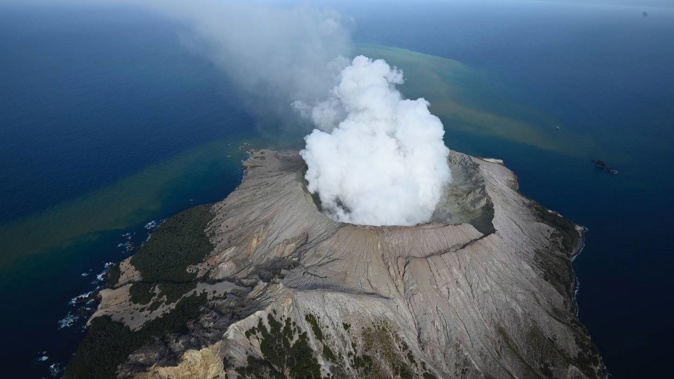 An aerial view of Whakaari/White Island after it erupted on December 9, 2019. Photo / George Novak