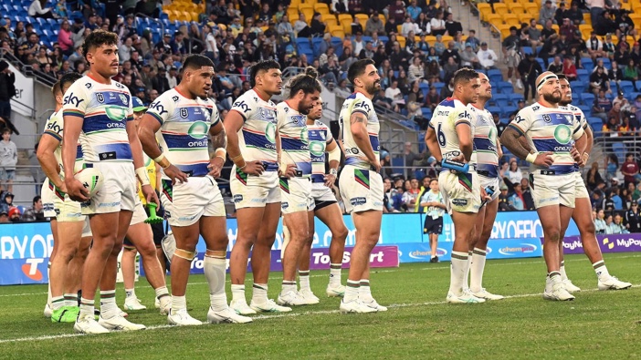 The Warriors were beaten 66-6 by the Gold Coast Titans last weekend, equalling the club record 60-point loss they suffered against the Melbourne Storm in 2022. Photo / Photosport