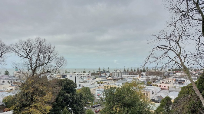 Grey clouds lingered over Napier on Friday, but the forecast for the region is looking positive. Photo / James Pocock