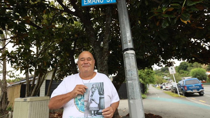 Moetu Tuuta would like to see Emano St renamed to properly honour his direct ancestor Te Manu whom the street was named after. Photo / Max Frethey - Nelson Weekly
