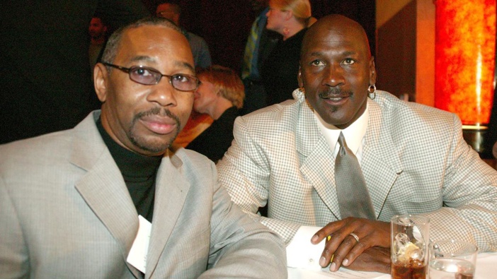 Larry Miller and Michael Jordan. (Photo / news.com.au)
