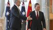Chinese premier and Australian prime minister meet at Australia's Parliament House 
