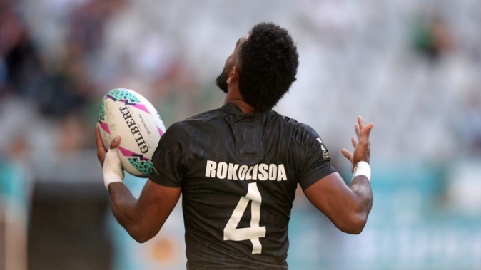 The All Blacks Sevens have made a frustrating start to their title defence in Cape Town. Photo / Photosport