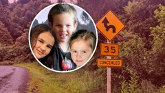 The children of Tom Phillips - l-r Jayda, Maverick and Ember. Composite Photo / NZME