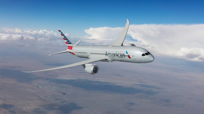 American Airlines will use Boeing 787 Dreamliners will be arriving from LA in December. Photo / Supplied