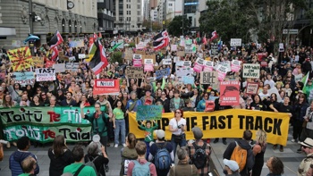 'They have betrayed us': massive Auckland protest against contentious fast-track bill