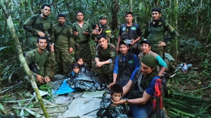 Four children missing for six weeks after their plane crashed in the Amazon jungle have been found.